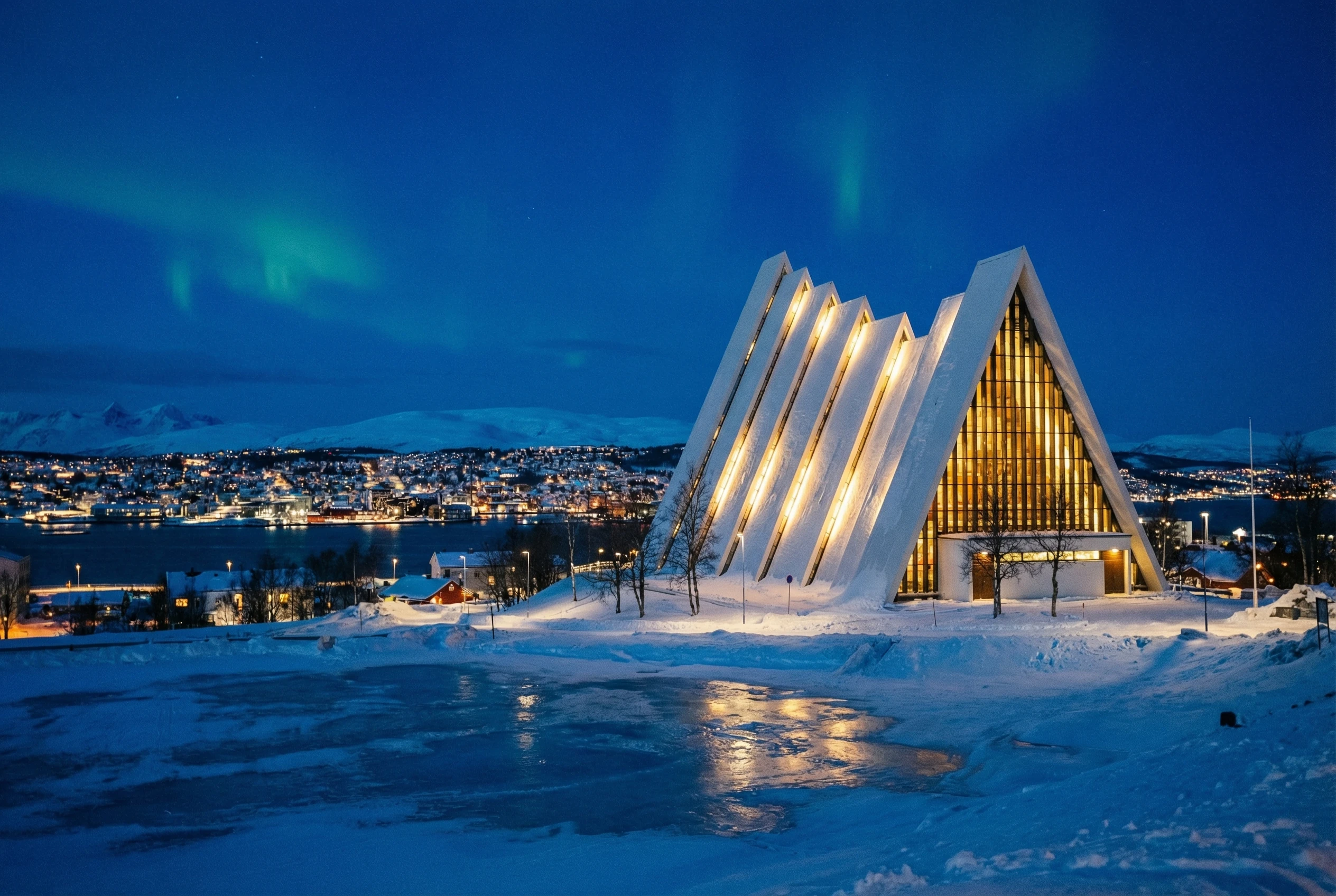Arctic Cathedral winter blue hour - polar night twilight photography