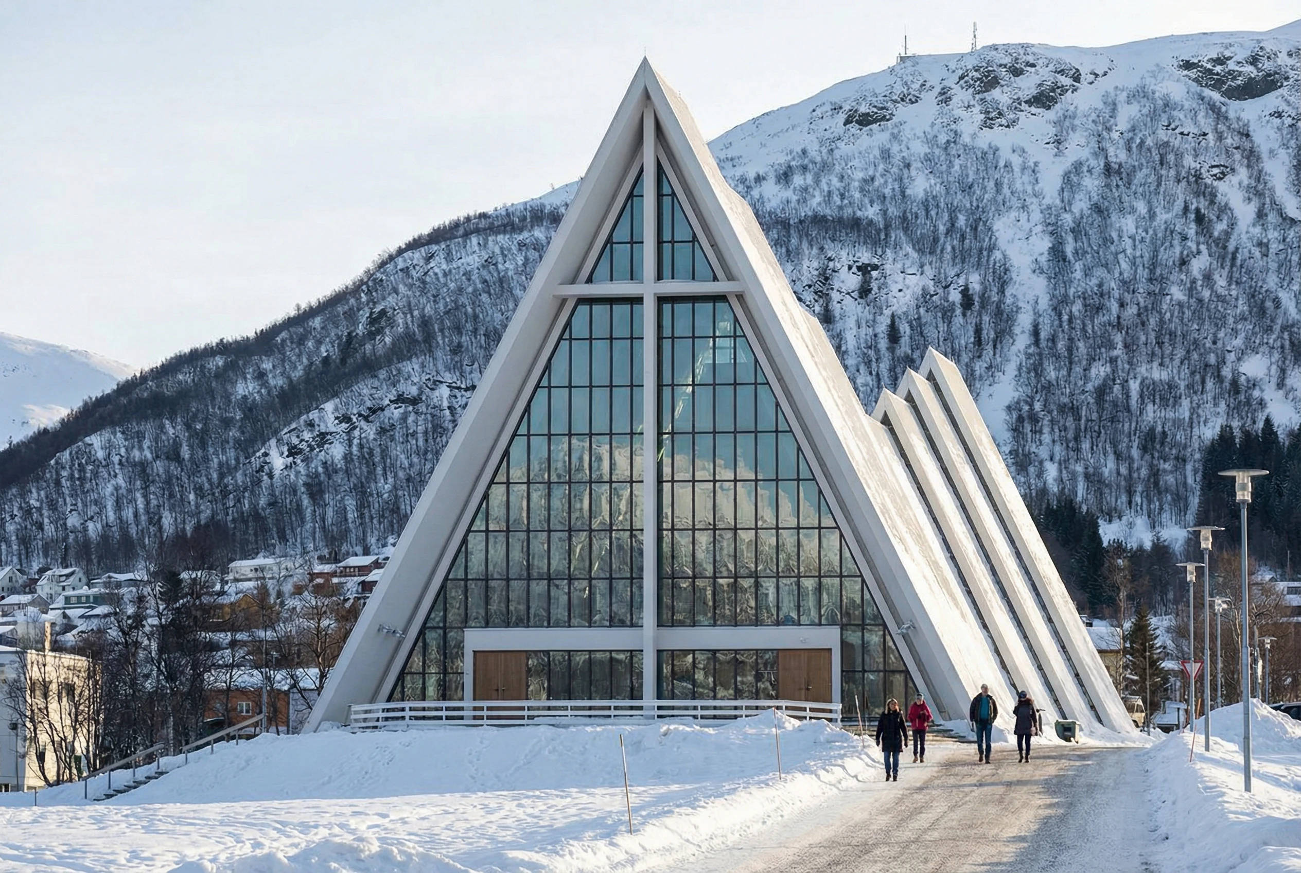 Arctic Cathedral Tromsø iconic triangular modernist architecture - architectural photography tips